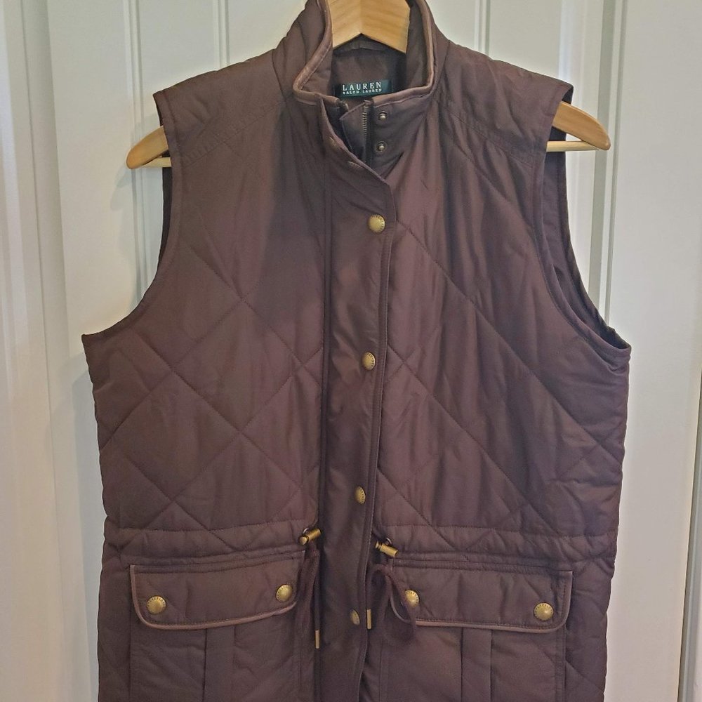 Ralph Lauren	Cinch Waist Puff Vest (Zip/Button Up)